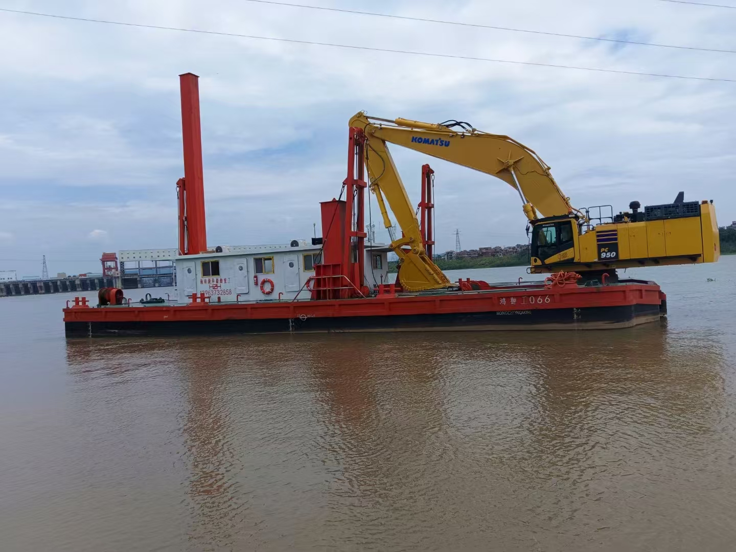 excavator pontoon