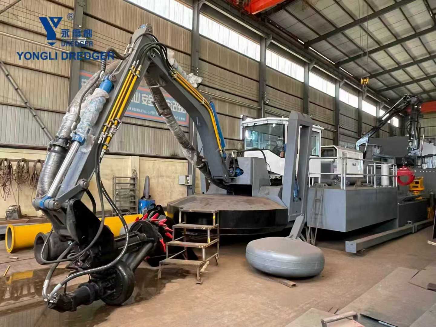 Amphibious Dredger Ready for Shipment in Our Workshop