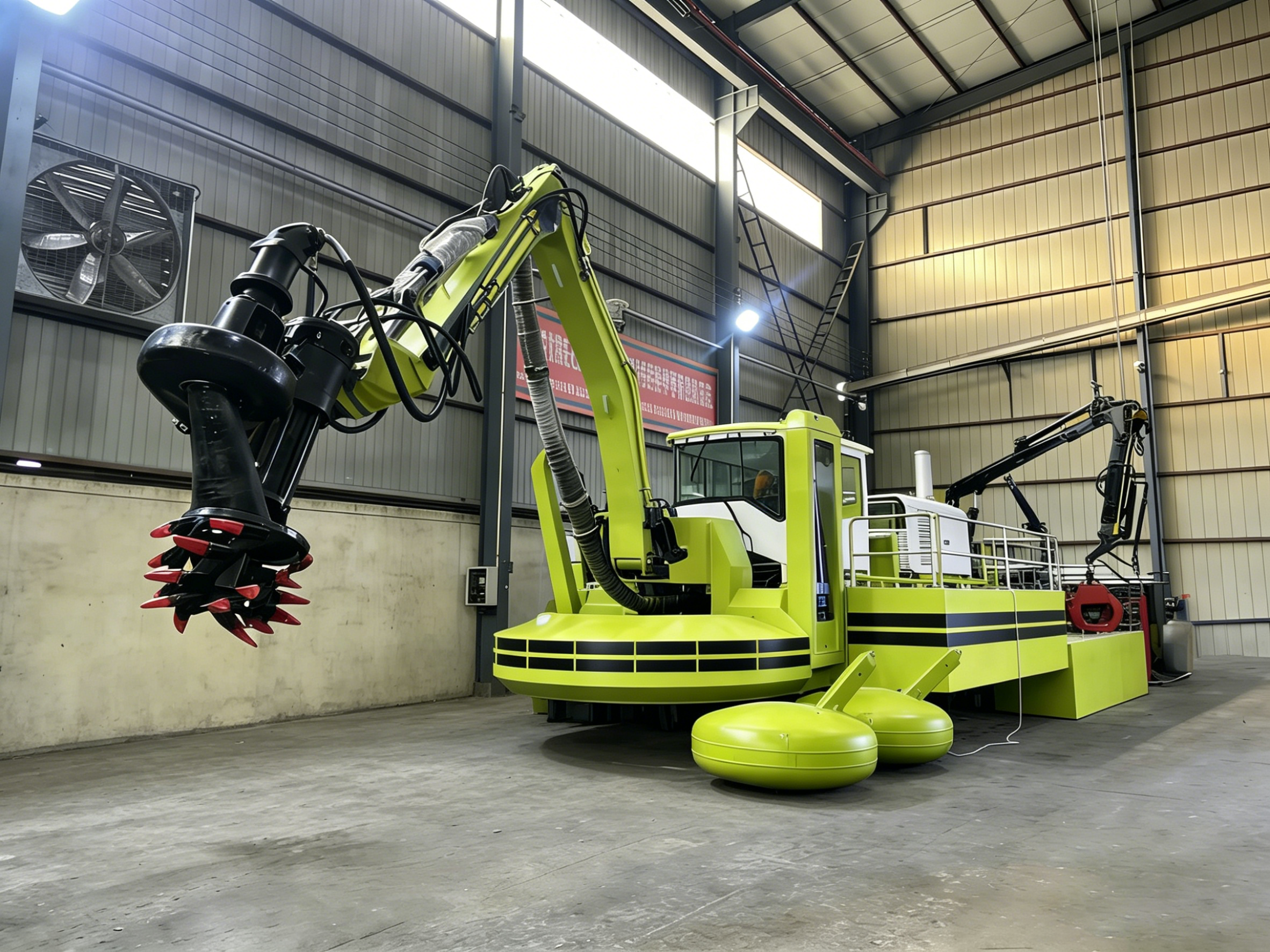 High Efficiency Watermaster Versatile Amphibious Dredger for Suction Dredging, Excavating, Raking and Pile Driving