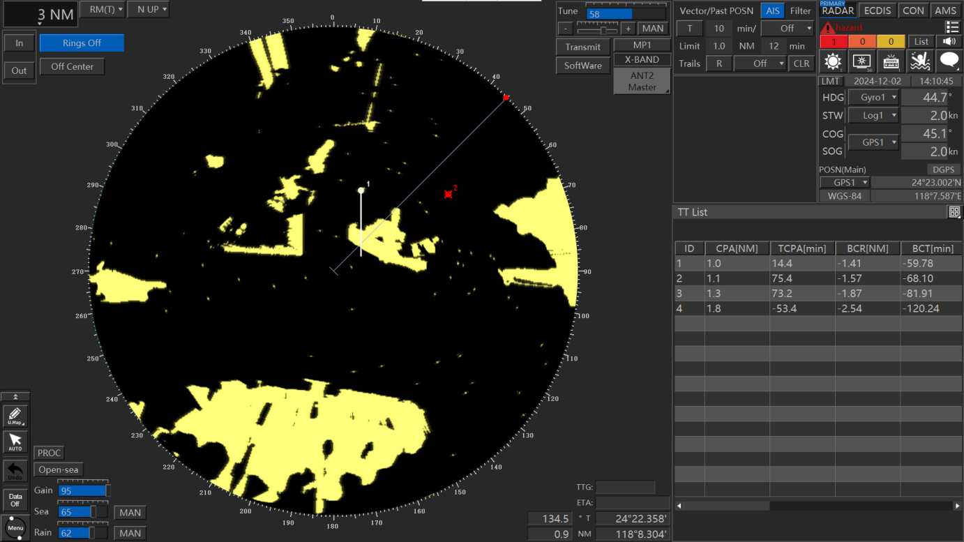 Ship radar simulator Ship radar simulator