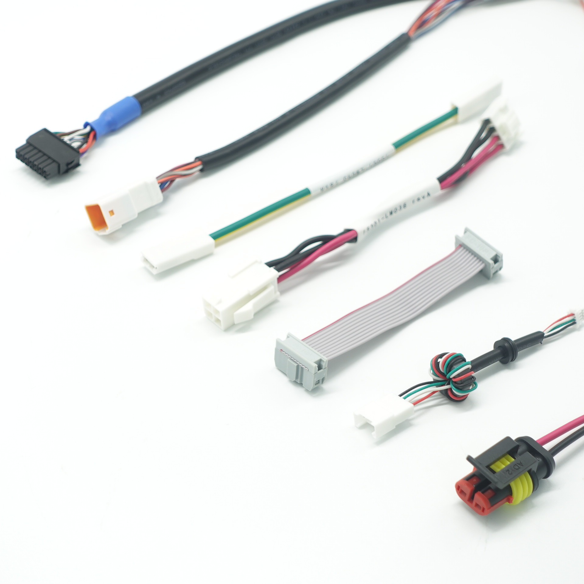 Custom Electronic 2.5mm Pitch Female PA66 Wire Connector 2-4 Pin JST XH 2.54 Cable Harness Assembly 10way Cables for Various