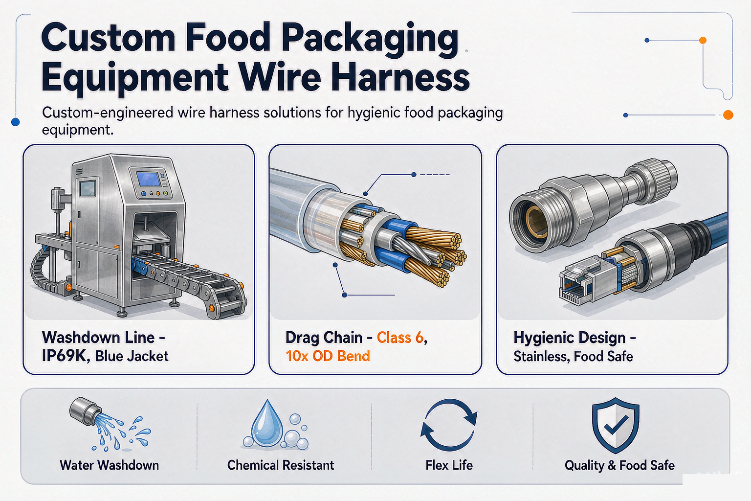 custom food packaging equipment wire harness custom food packaging equipment wire harness