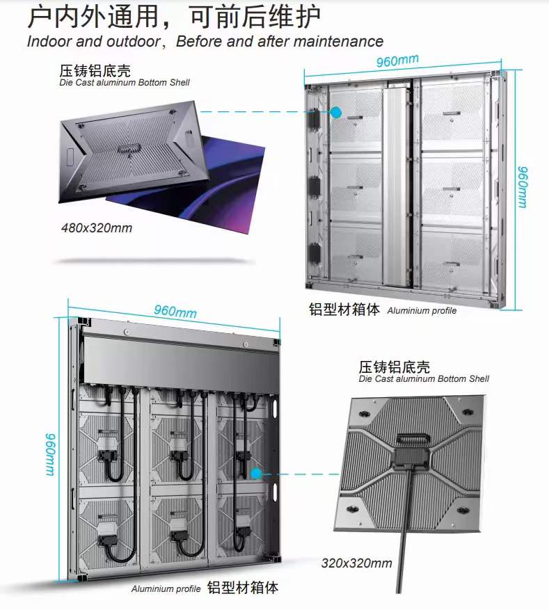 Outdoor Lightweight LED Display For Wall-Mounted Installation