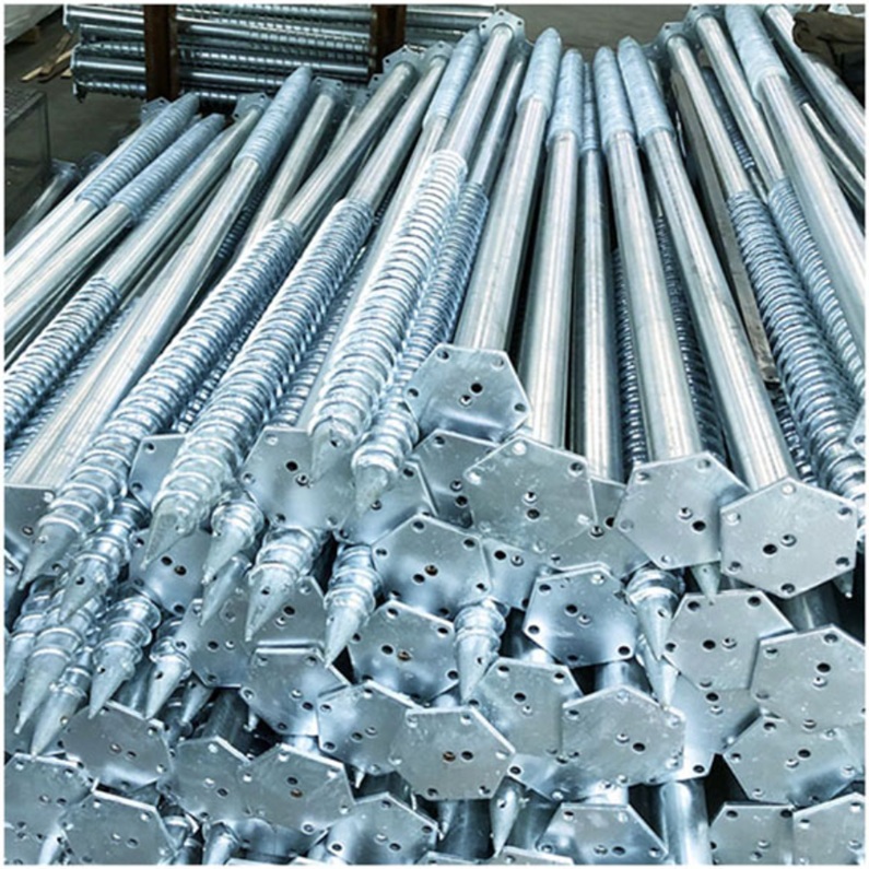 Solar Ground Mounts Q235 Steel Hot-dip Galvanized Ground Screw