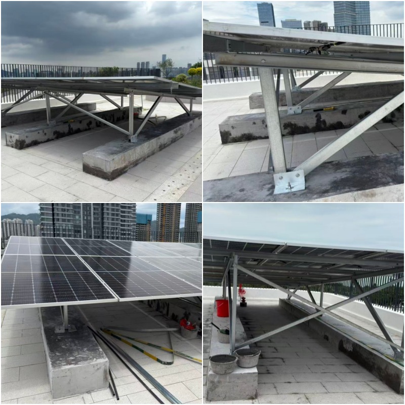 Flat Roof Solar Triangular Mounting System