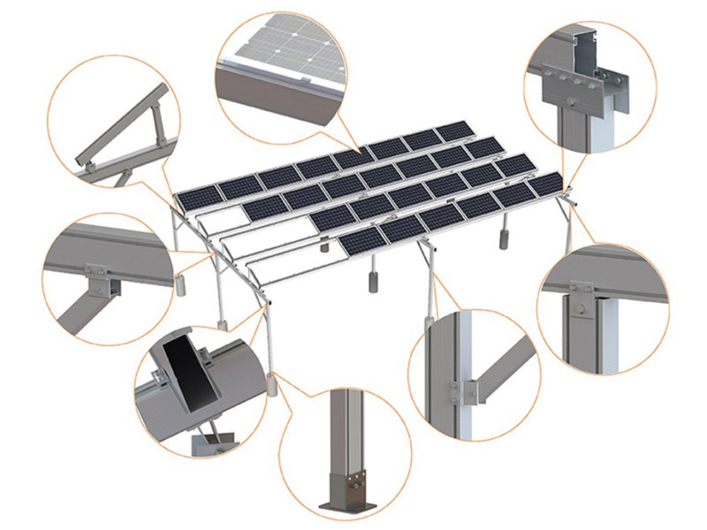 solar farm mounting structure