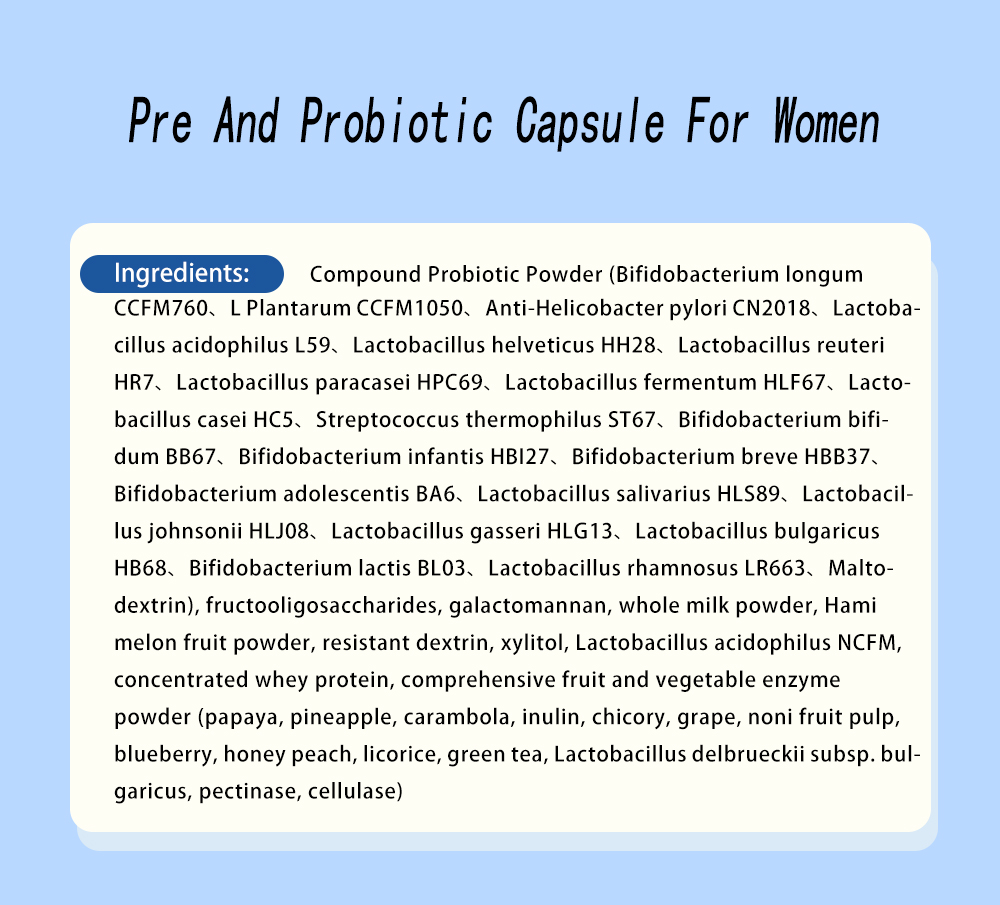 Pre And Probiotic Capsule For Women