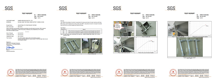 Racking solar do telhado plano lastrado