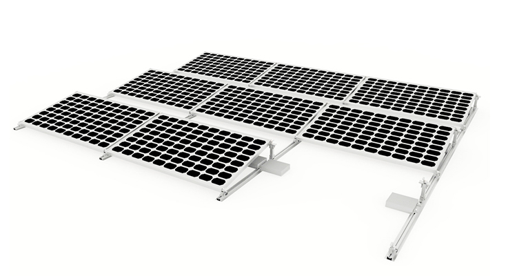 Penetration Ballasted Flat Roof Racking