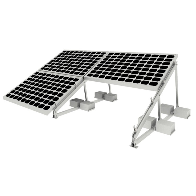 Sistema de montagem solar de telhado plano