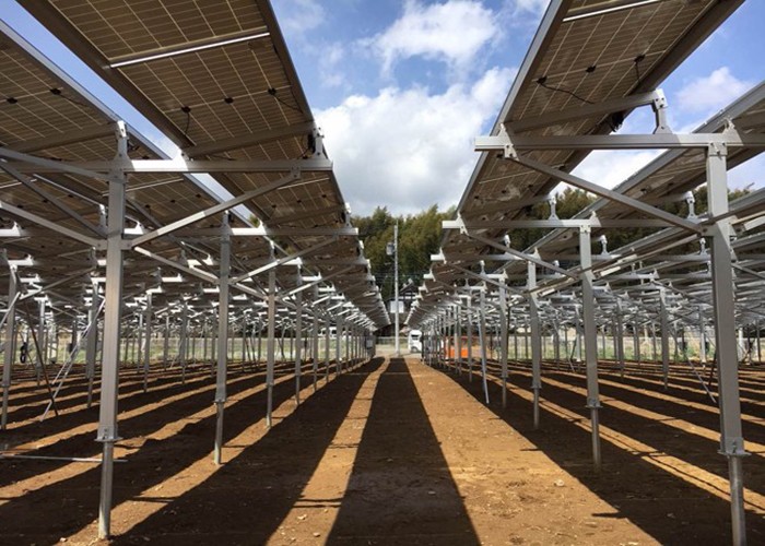 Estrutura da Fazenda Solar MG Solar de 2,8 MW no Japão