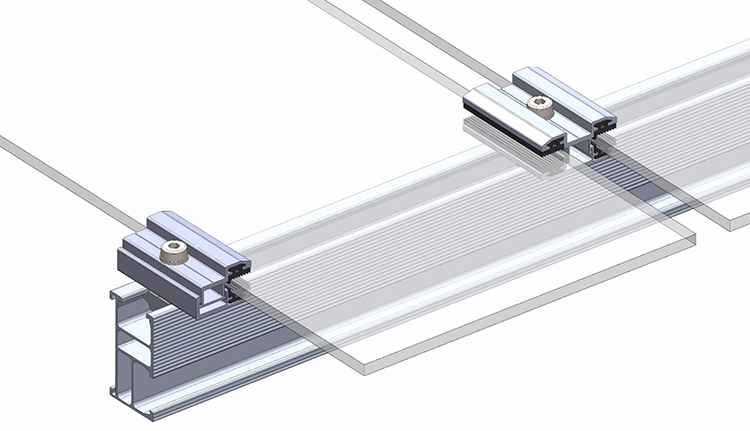 Solar Racking Thin Film End Clamps