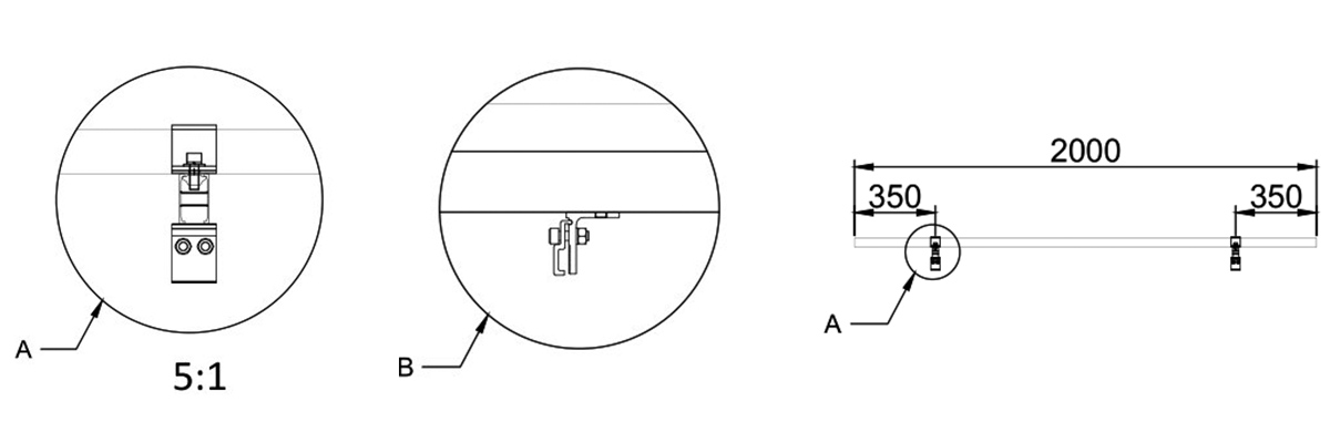 braçadeiras do sistema de montagem solar pv