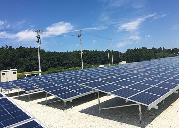 Projeto de estaleiramento solar galvanizado de 400 kW em Shizuoka