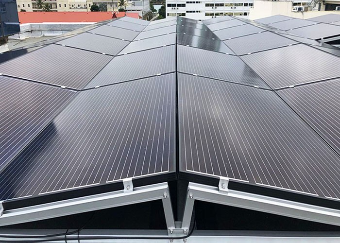 100 KW East-west Flat Roof Racking System In Singapore