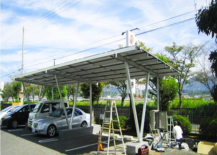 Structure de carport étanche solaire MG