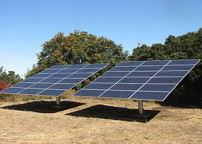 montagem de solo solar