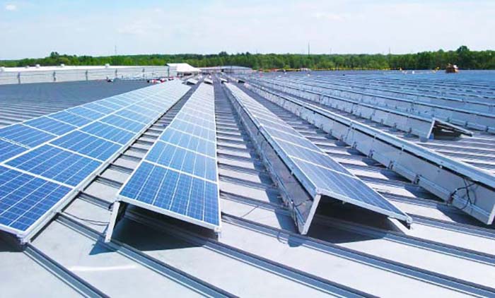 suporte solar para telhado plano