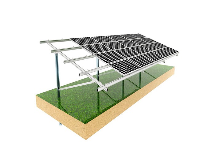 Sistema de estructura de estantería de suelo de pilotes solares MG