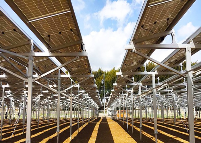 Sistema de estructura de montaje de granja solar MG