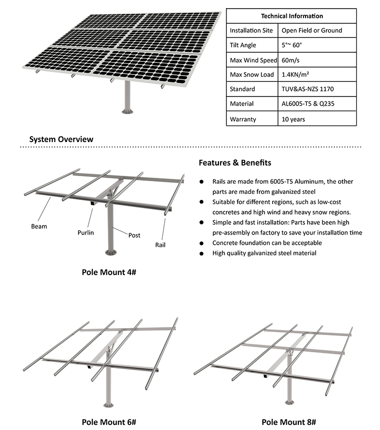 montagem de solo solar