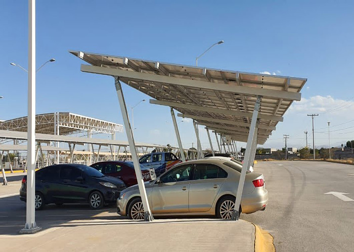 Estructura de montaje de cochera solar impermeable de 800KW en Japón