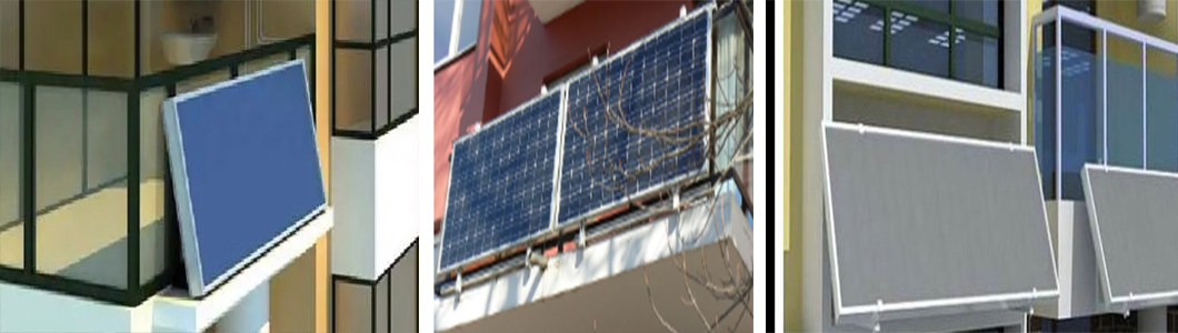 Solar panel balcony mounting structure
