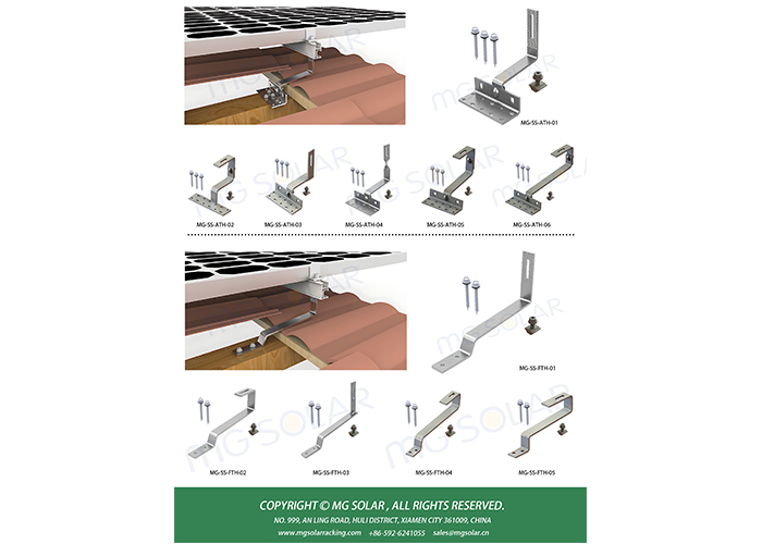 MG Solar Adjustable Tile Roof Mount