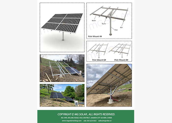 MG Solar Pole Ground Mount System