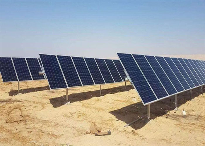 Installation of the first set of racking modules for China Energy Saudi Arabia's Alshubah 2.6GW PV project is completed!