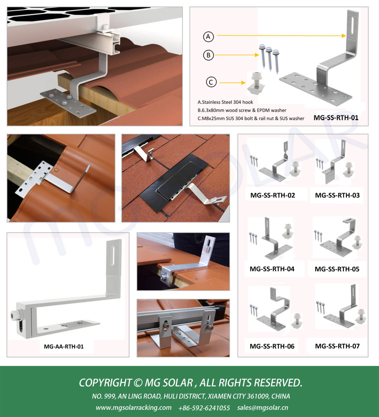 MG Solar Roof Hook Series