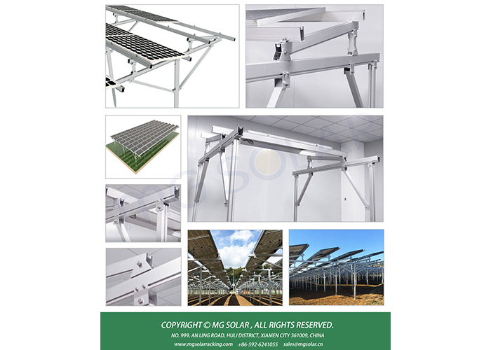 MG agricultural ground solar panel support system