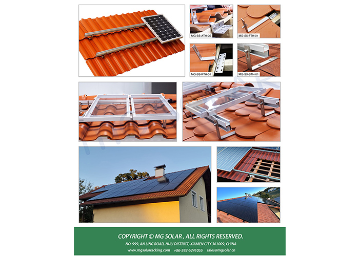 MG solar tile roof mounting system