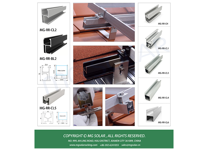 MG Solar Roof Mounting Rails