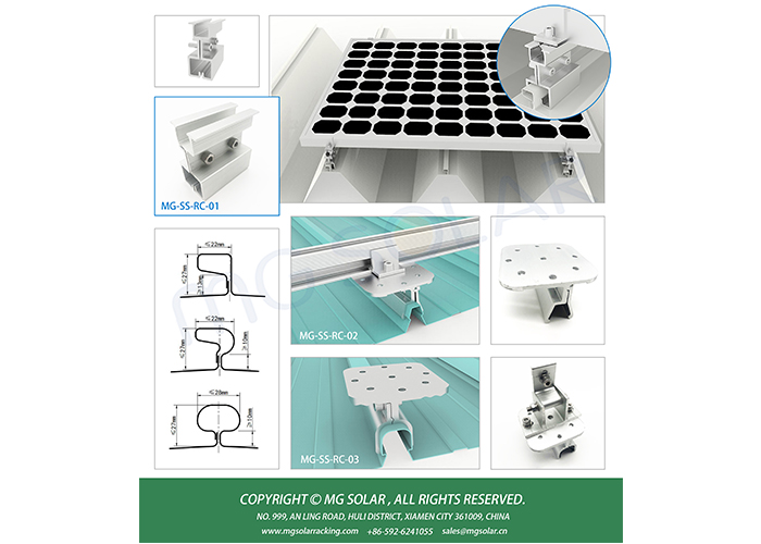 MG Solar Metal Roof Clamps