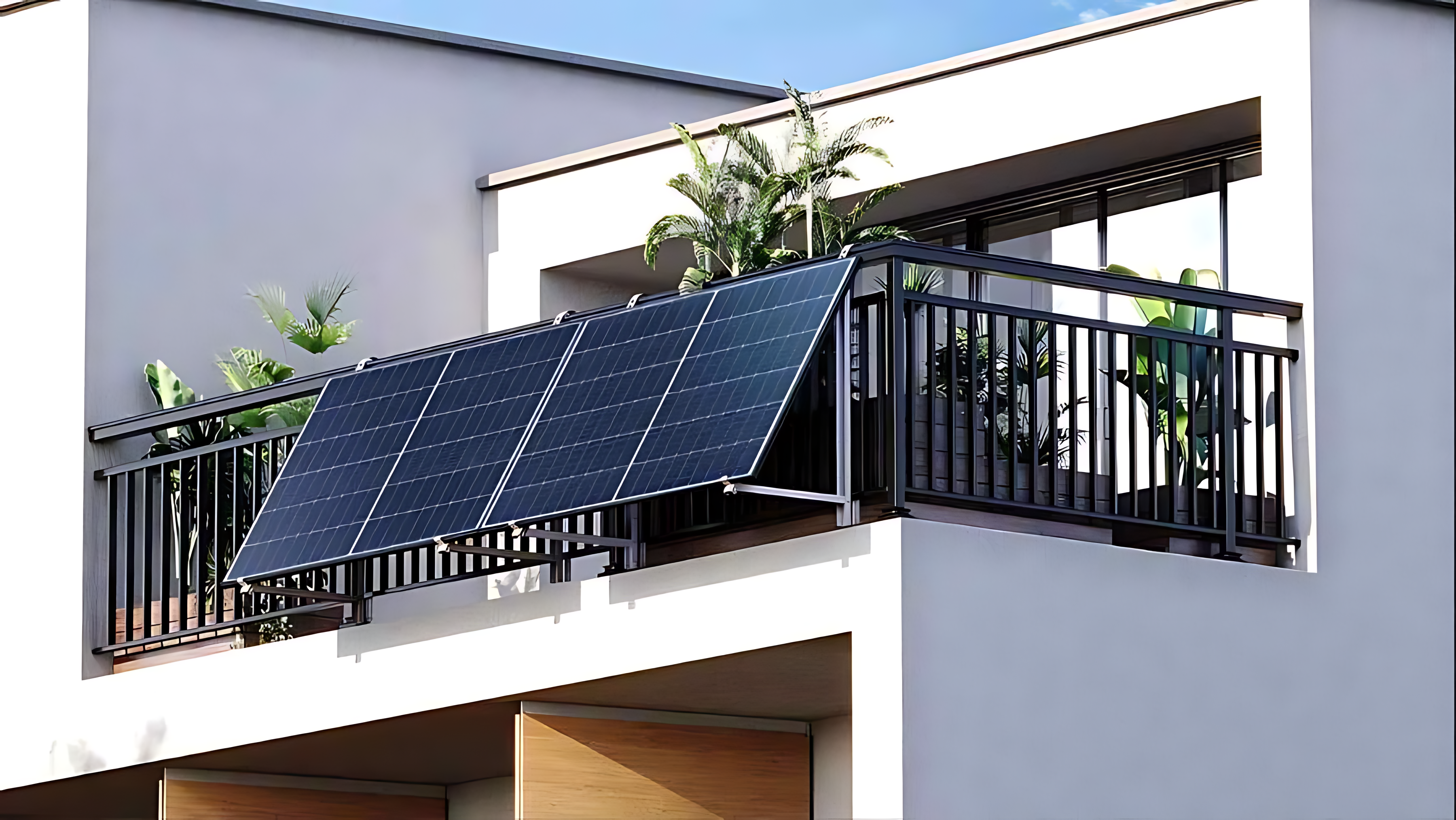 Home balcony solar mounting systems