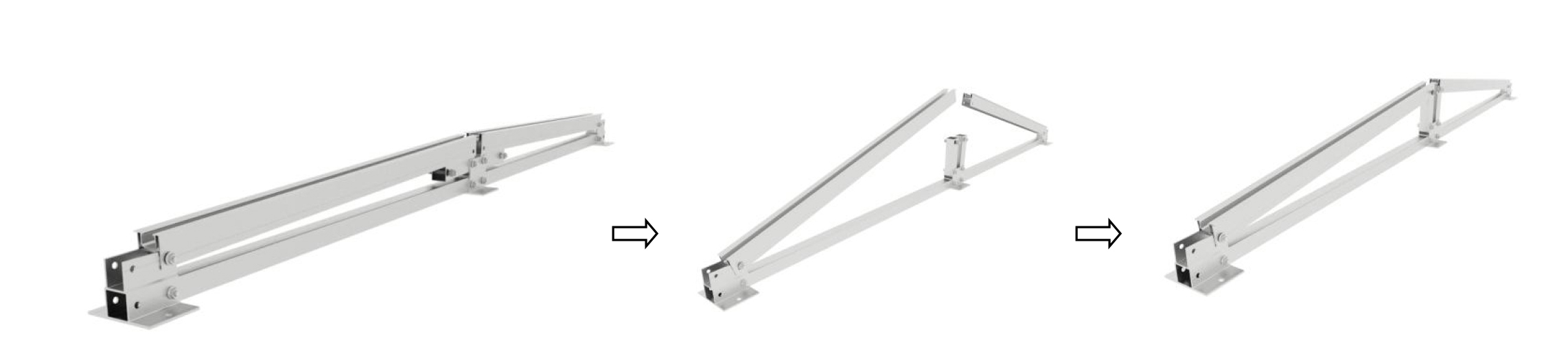 East-west Solar Flat Roof Racking