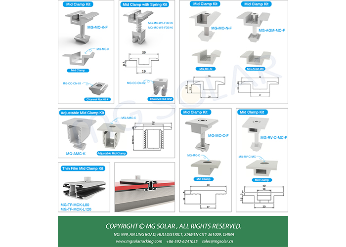 High-Quality Solar Mid Clamps End Clamps