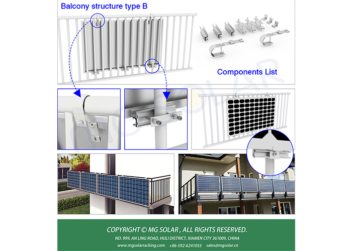 Solar balcony bracket system