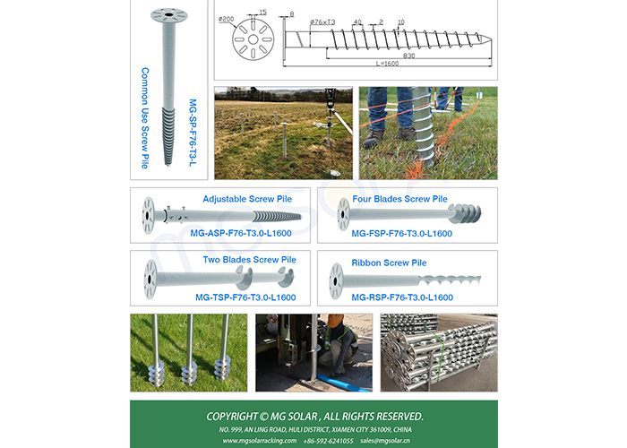 MG Solar Ground Screw Pile