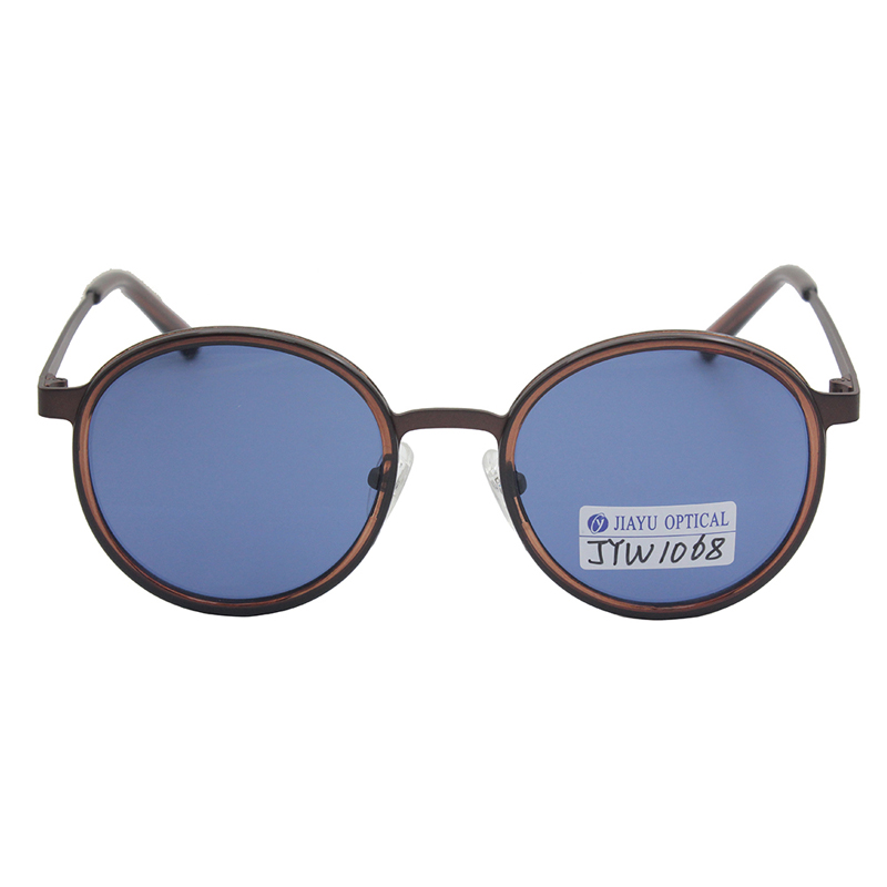 New Fashion Trendy Round Metal Frame Circle Sunglasses for Women