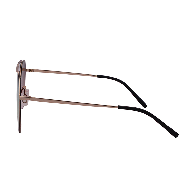 نظارات شمسية معدنية مسطحة سداسية الشكل مربعة الشكل عالية الجودة وعصرية للحماية من الأشعة فوق البنفسجية