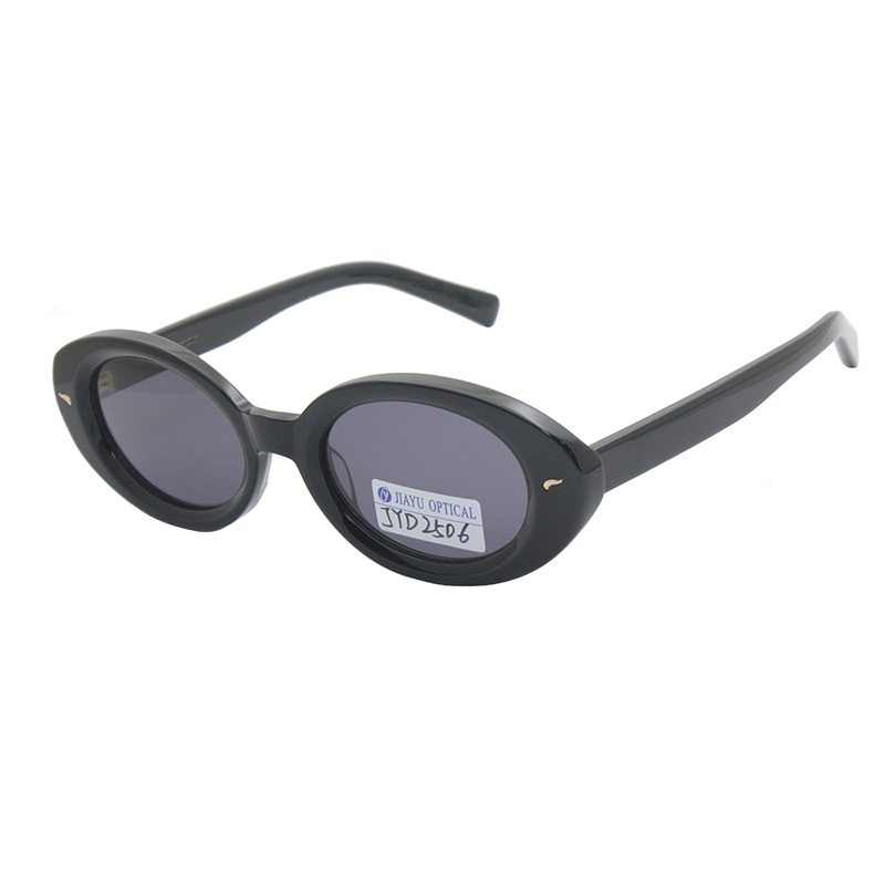 ハンドメイドの個性的なレトロなアセテートオーバルサングラス（女性用）