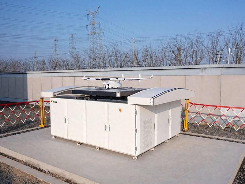 Industrial unmanned aerial vehicle (UAV) unattended charging and connection solution