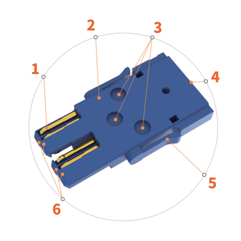 per differential pair connector
