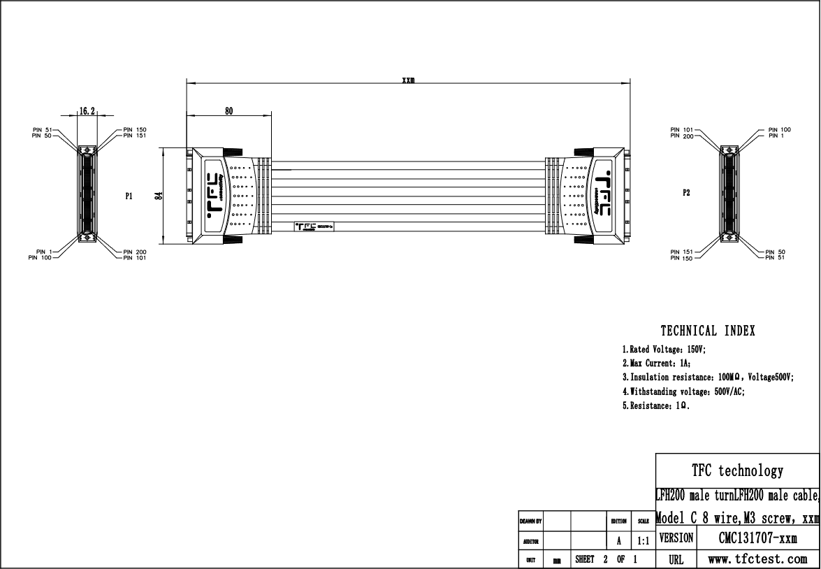 PXI cable Model C