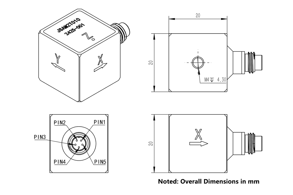 304 Stainless Steel Accelerometer