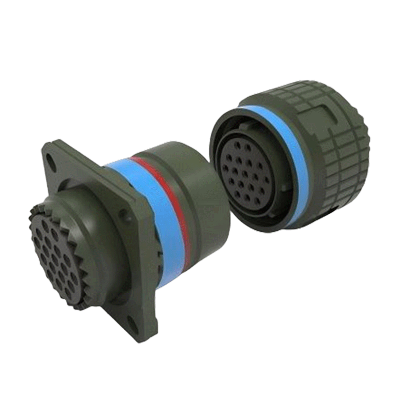 Circular Hybrid Fiber Optic And Electrical Connector