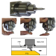 2 NPT rosca/parafuso bandeira mecânica 360° direção manual Pig Signaller