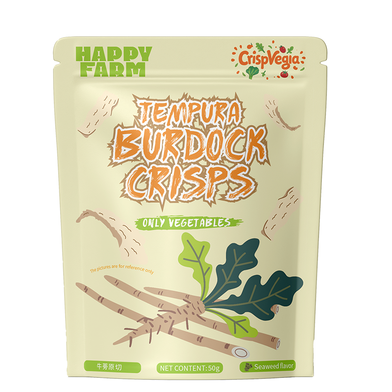 Tempura crujiente de bardana (sabor a algas)